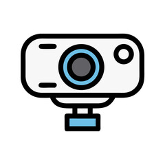 Fototapeta premium USB Webcam Device Icon Representing Video Conferencing and Online Communication