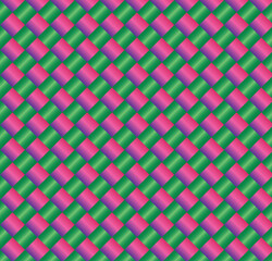 Seamless geometric pattern with pink and light diamond shapes, a vintage vector design for fabric and wall decor
