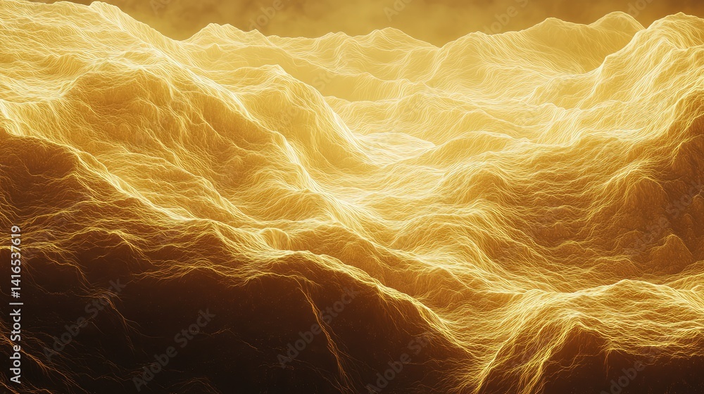 Poster deep gold gradient with glowing edges fading into darkness. sophisticated minimalist backdrop with s