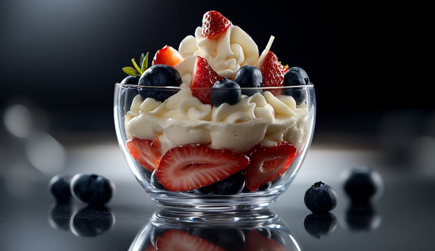 Berry Cream Trifle Delight - A Colorful Layered Dessert