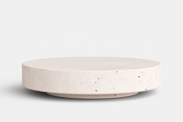 Beige round pedestal display