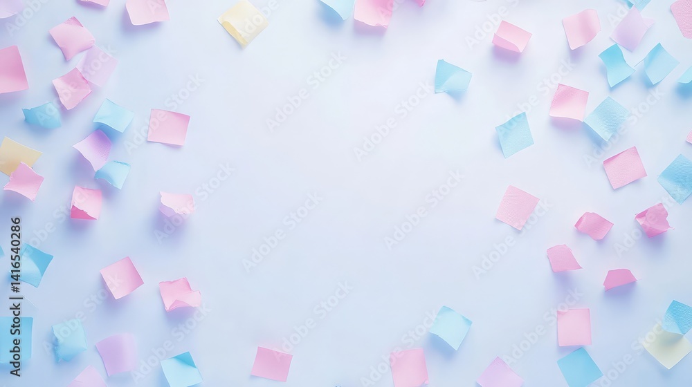 Poster geometric d shapes in pastel colors floating on a clean white surface, evoking abstract creativity w