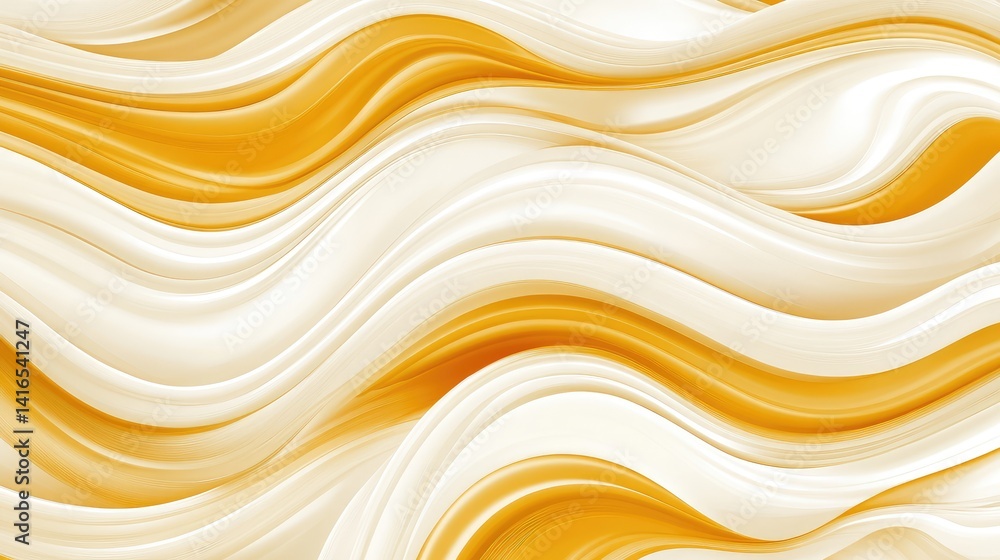 Poster gold on white abstract swirl pattern with flowing shapes and minimalism ideal for branding or text o