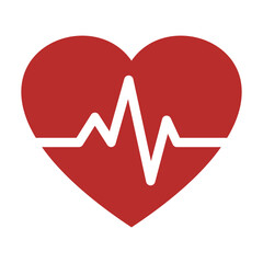 Heartbeat Pulse flat icon. Heartbeat Medical App icon