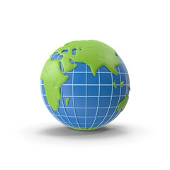 world 3d icon on white background