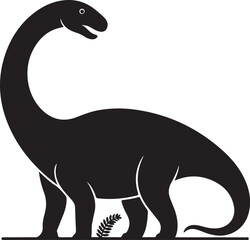 Dinosaur silhouette vector design with white background © MstHazara