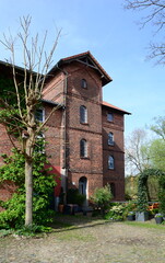 Historical Water Mill in Spring in the Town Walsrode, Lower Saxony