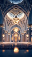 Majestic Hallway, Arabian Palace Interior