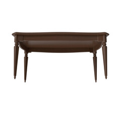 3D Table on White Background