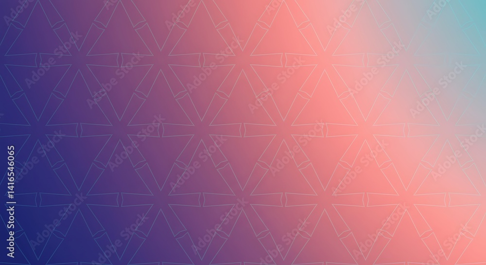 Poster abstract geometric pattern with triangles and gradient background
