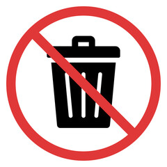 쓰레기통 금지 심볼