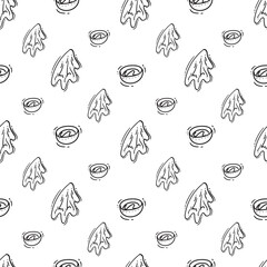 kitchen utensil pattern. kitchenware seamless pattern. doodle cooking utensil seamless pattern. doodle kitchen background