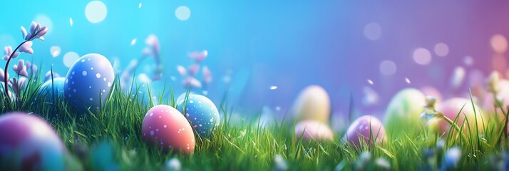 Easter Eggs in Grass
