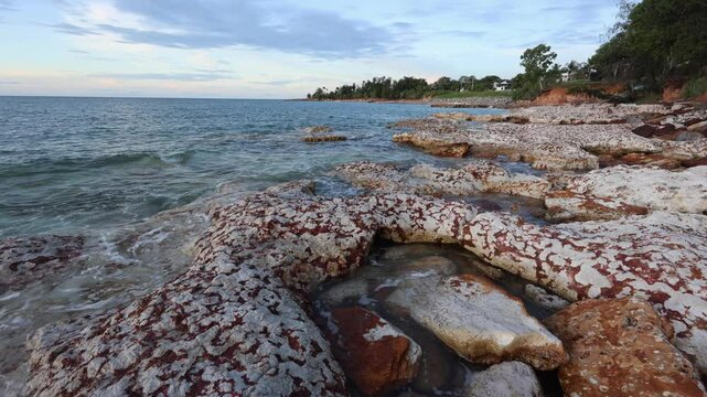 Beautiful view at Nightcliff Beach, Darwin at sunset time.