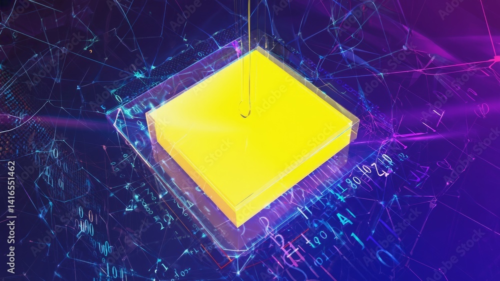 Aufkleber abstract representation of a computer chip