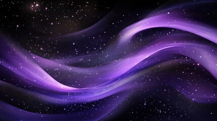 an ethereal composition showcases flowing layers of deep purple interwoven with a vast expanse of twinkling stars creating a dreamy and imaginative celestial experience