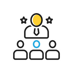 Obraz premium Multi color icon for leader