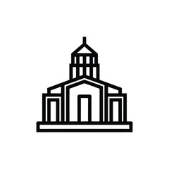 church silhouette vector illustration