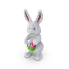 3D Easter Eggs with Bunny Decoration