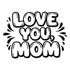Naklejka premium Bold, playful graphic design perfect for Mother's Day marketing or social media. Suitable for various print products and digital uses.