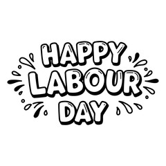 Obraz premium Bold, stylized graphic for Happy Labour Day. Perfect for social media or print advertising.
