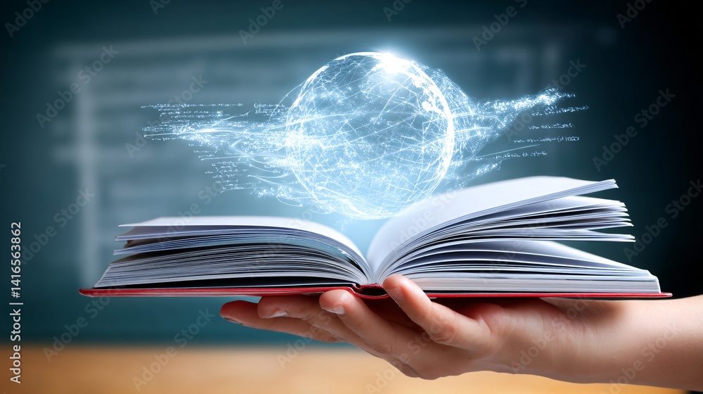 Poster digital transformation in education with online learning platforms and virtual classrooms