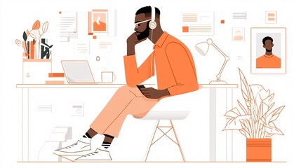 Remote work technology with virtual meetings and digital collaboration tools