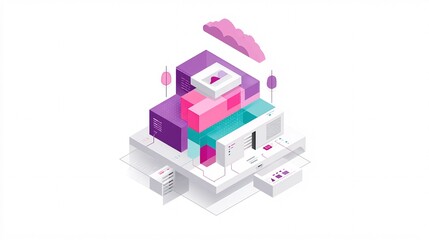 Fototapeta premium Edge computing with decentralized data processing and real-time analytics