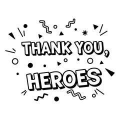 Modern, retro-style graphic expressing gratitude. Ideal for social media posts, marketing materials, or inspirational designs. Black and white for easy print.