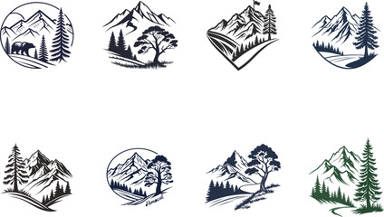 Himachal shihouette vector logo design