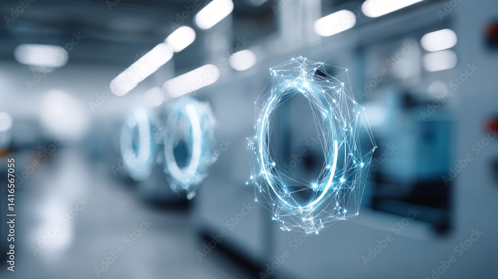 Aufkleber digital transformation in manufacturing with predictive maintenance and iot sensors
