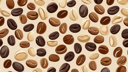 Obraz premium Roasted coffee beans background texture, food, caffeine