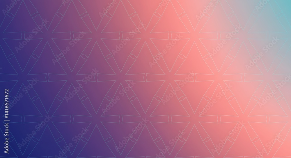 Poster seamless geometric pattern with triangles on a delicate gradient background