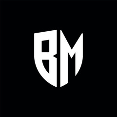 Letter bm or mb logo template