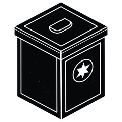 isolated police evidence box on white background