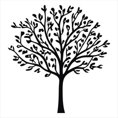 Coconut tree black vector design with white background