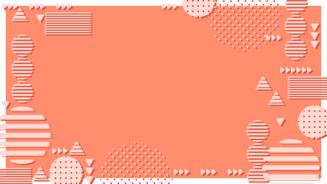 シンプルなメンフィスパターン風の背景素材