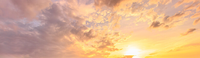 Abstract sunset clouds background for motivational inspiration, serenity mind, relaxation, hope...