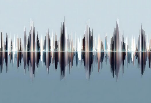 Abstract Soundwave: A Serene Graphic of Rhythmic Peaks and Valleys
