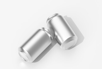 Blank black aluminum can mockup, isolated on a white background. Ready for your design.