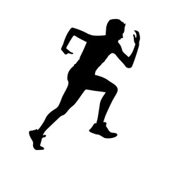 Runner vector silhouette