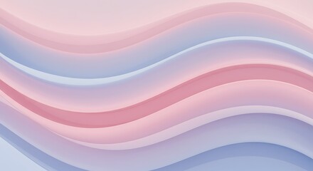 Abstract Background Design with Delicate Pastel Waves