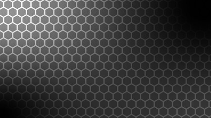 Awesome Abstract Technology Black and White Background With Great Hexagons Polygonal