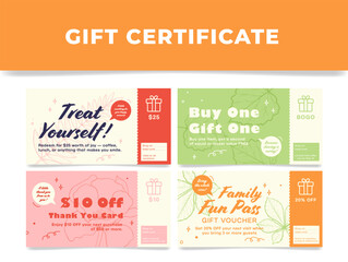 Plant gift certificate templates with attractive designs for special occasions and personal needs