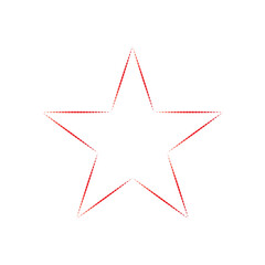 red star on white background