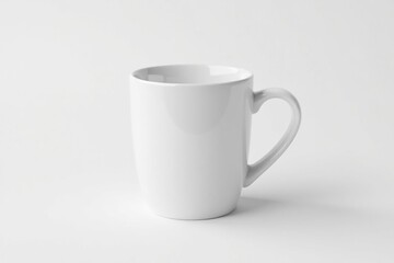 Clean white ceramic mug, isolated on pure white background , photography, white