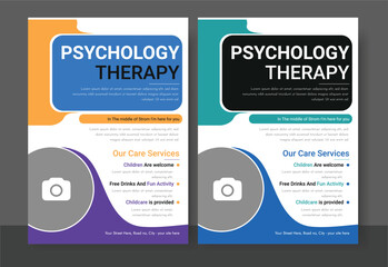 Mental Health vector illustration. Minimal flat style Mental Health poster cover Set. Pastel color psychology care theme collection. parent and caregiver coaching program vector brochure template. 