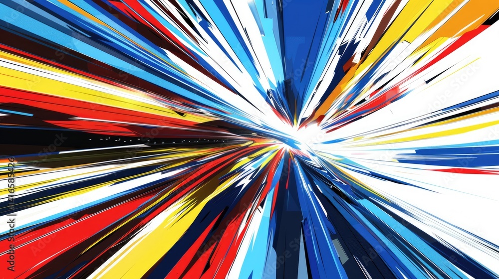 Poster the close up abstract picture of the primary colour has been mixing with each other and white color,