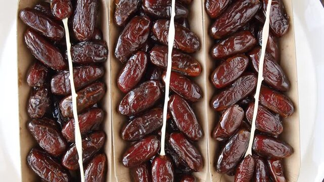 Dates in a packaging box.