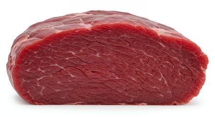 Fresh Beef Roast Raw Cut Isolated on White Background Meat